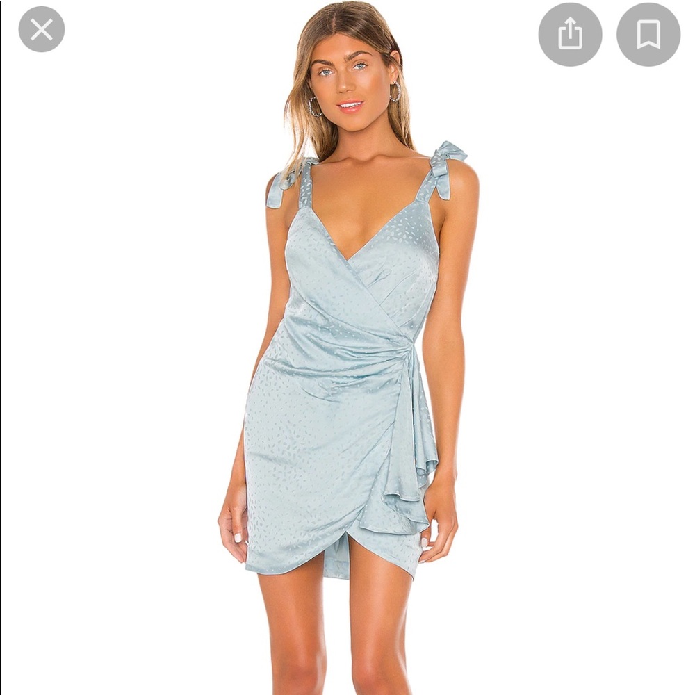 NBD Indie mini dress in baby blue